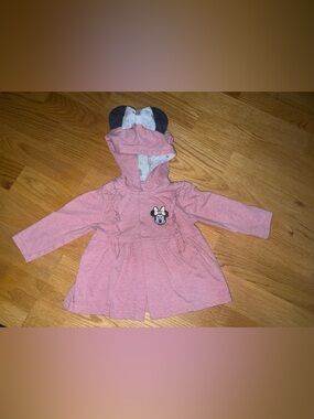 Disney Pink Minnie Mouse Hooded Dress Jacket
